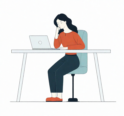 A woman sitting